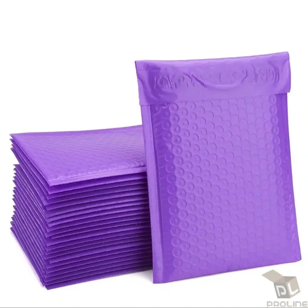 Set of 15 Purple Self-Adhesive Bubble Mailers 6”x10”